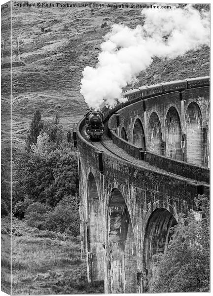Glefinnan Viaduct Train Canvas Print by Keith Thorburn EFIAP/b