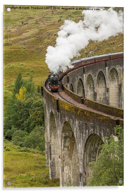 Glefinnan Viaduct Train Acrylic by Keith Thorburn EFIAP/b