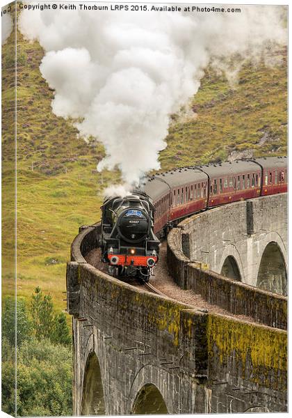 Glefinnan Viaduct Train Canvas Print by Keith Thorburn EFIAP/b