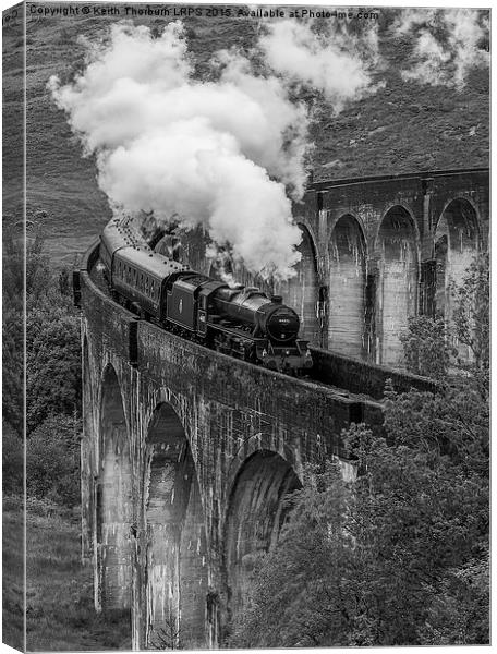 Glefinnan Viaduct Train Canvas Print by Keith Thorburn EFIAP/b