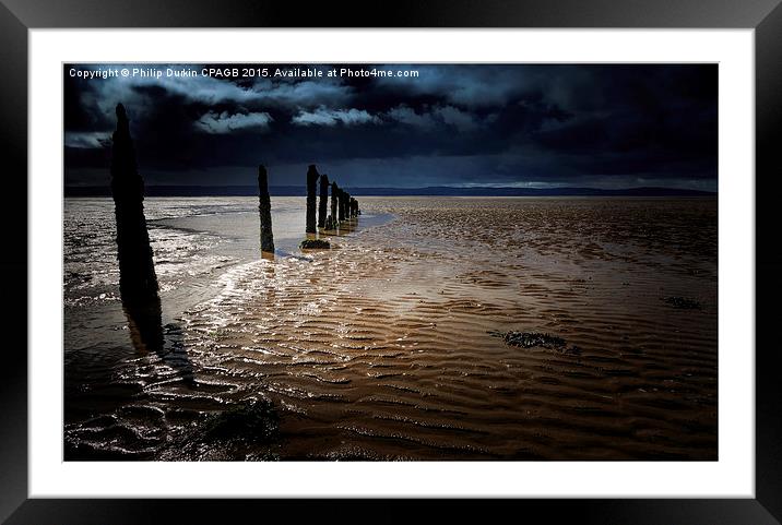 Moonlit Caldy Beach Framed Mounted Print by Phil Durkin DPAGB BPE4