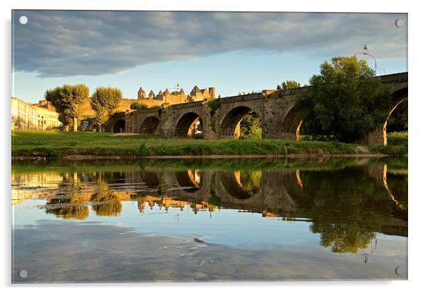  La Cite De Carcassonne Acrylic by Stephen Taylor