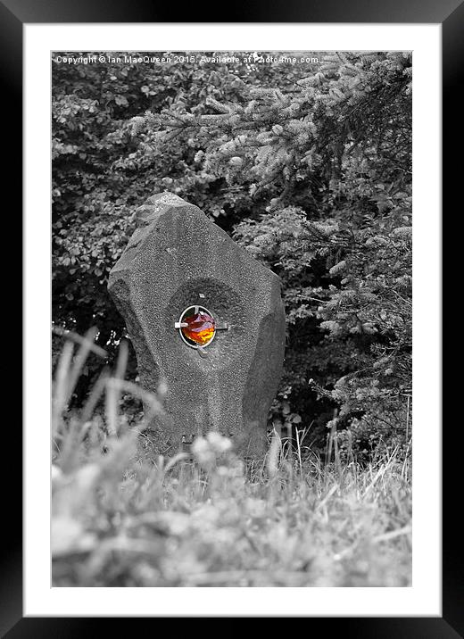  Standing Stone at Westernohe Campsite, Germany Framed Mounted Print by Ian MacQueen