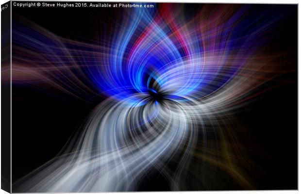 Abstract twirl effect flames  Canvas Print by Steve Hughes