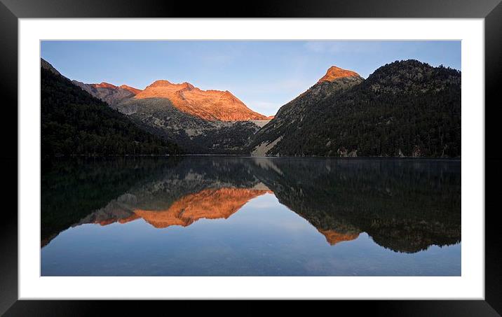 First light at Lac d'Oredon Framed Mounted Print by Stephen Taylor