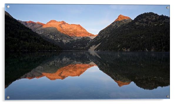 First light at Lac d'Oredon Acrylic by Stephen Taylor