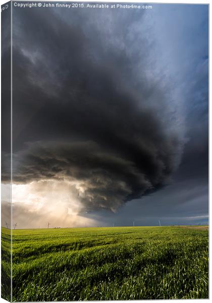 Structure over the great plains of Colorado, USA. Canvas Print by John Finney