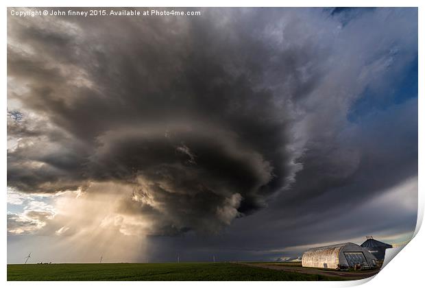  Structure over the great plains of Colorado, USA. Print by John Finney