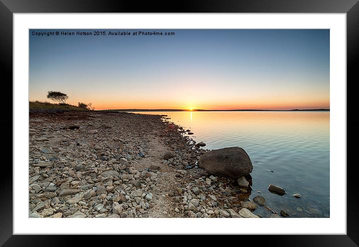 Sunset at Colliford Lake Framed Mounted Print by Helen Hotson