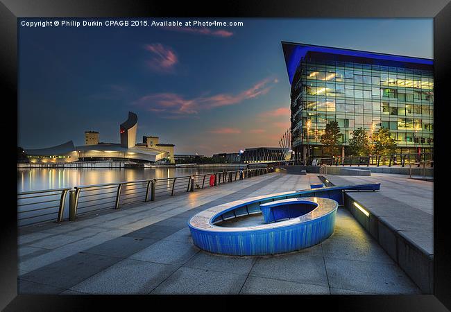  Twilight At The Quays Framed Print by Phil Durkin DPAGB BPE4