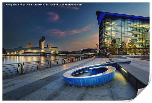  Twilight At The Quays Print by Phil Durkin DPAGB BPE4