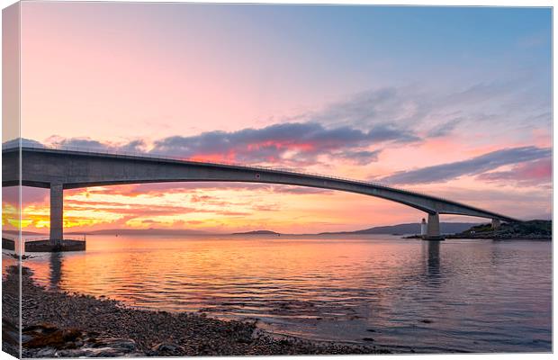 Skye Bridge at Sunset Canvas Print by Derek Beattie