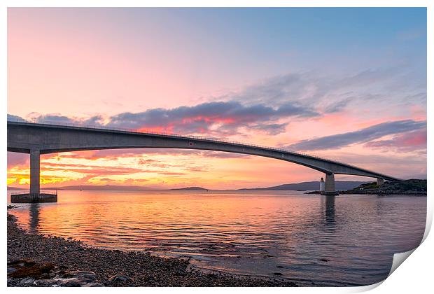 Skye Bridge at Sunset Print by Derek Beattie