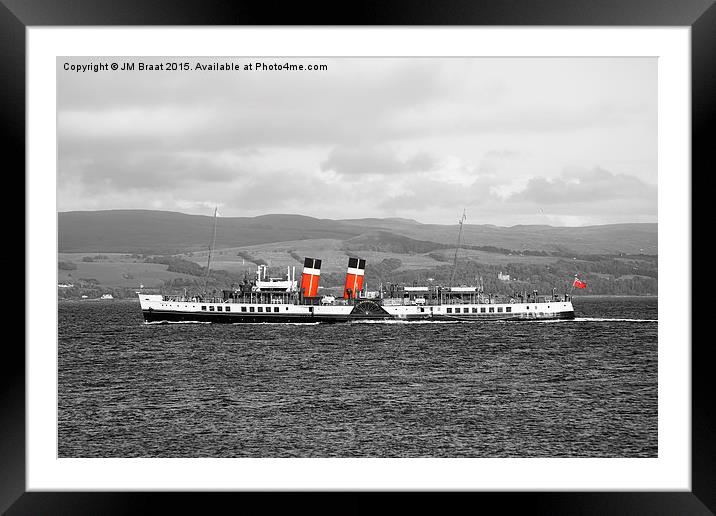 Majestic PS Waverley Cutting Through the Firth of  Framed Mounted Print by Jane Braat