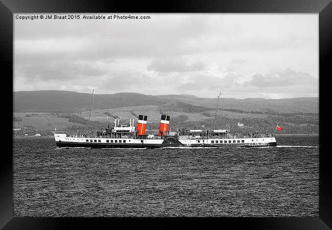 Majestic PS Waverley Cutting Through the Firth of  Framed Print by Jane Braat