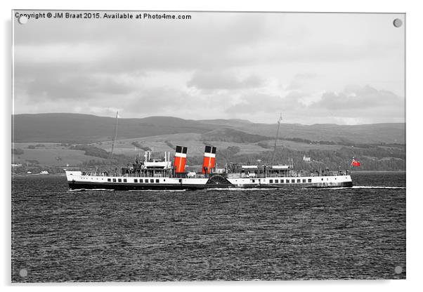 Majestic PS Waverley Cutting Through the Firth of  Acrylic by Jane Braat