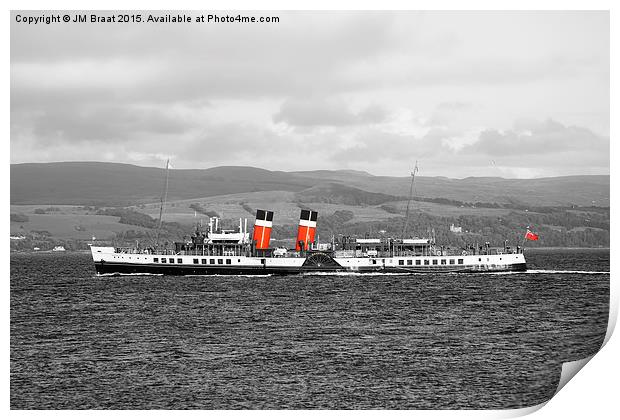 Majestic PS Waverley Cutting Through the Firth of  Print by Jane Braat
