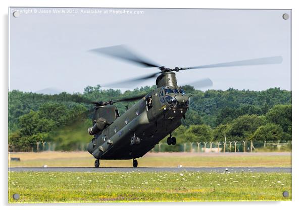 RAF Chinook landing at Fairford Acrylic by Jason Wells