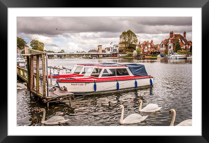  The Thames at Marlow.  Framed Mounted Print by Peter Bunker