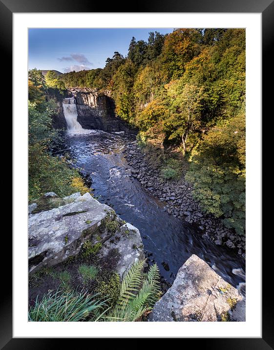 High Force Waterfall Framed Mounted Print by Dave Hudspeth Landscape Photography