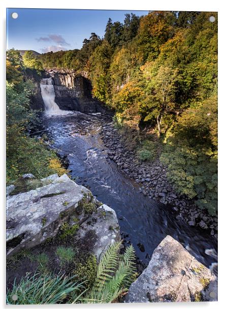 High Force Waterfall Acrylic by Dave Hudspeth Landscape Photography