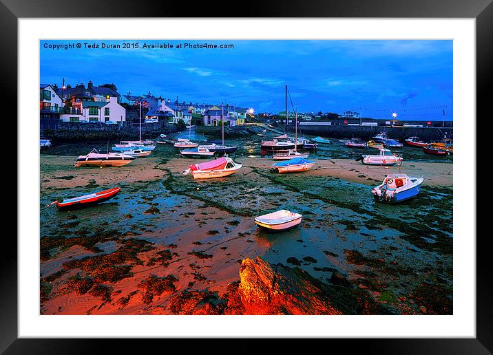  Cemaes Bay Anglesey Framed Mounted Print by Tedz Duran