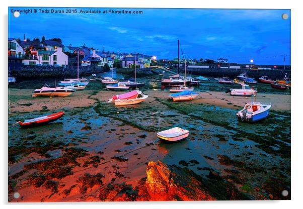  Cemaes Bay Anglesey Acrylic by Tedz Duran