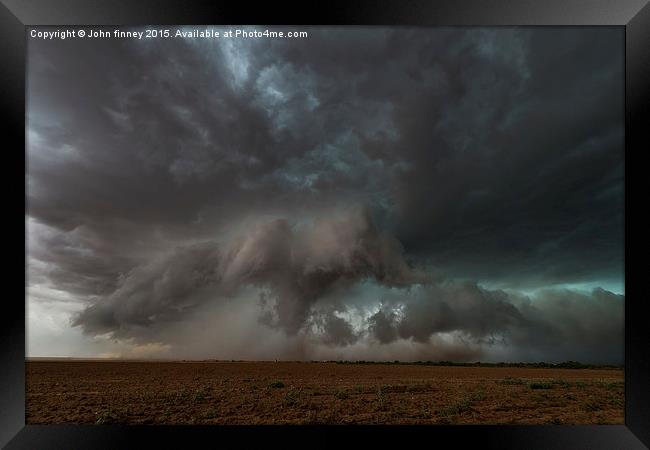  Tornado, Patricia, Texas. Framed Print by John Finney