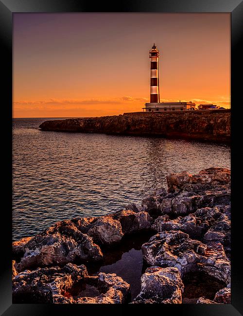  Lighthouse of Cap d'Artrutx, Menorca Framed Print by David Schofield