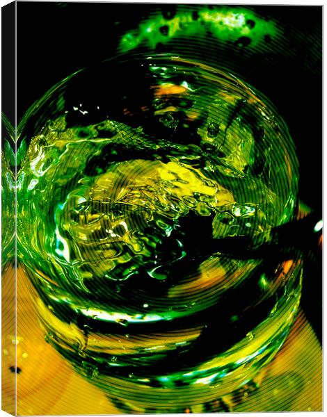 Glass of Water and Spoon Canvas Print by Florin Birjoveanu