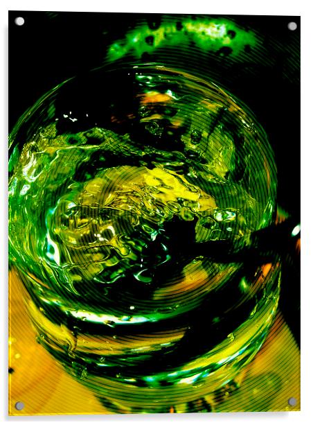  Glass of Water and Spoon Acrylic by Florin Birjoveanu