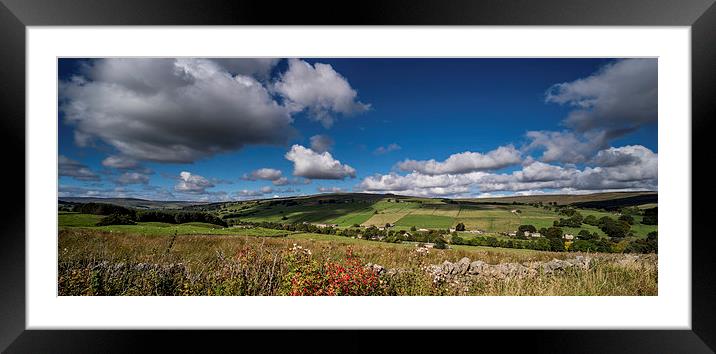 Upper Weardale Panoramic Framed Mounted Print by Dave Hudspeth Landscape Photography
