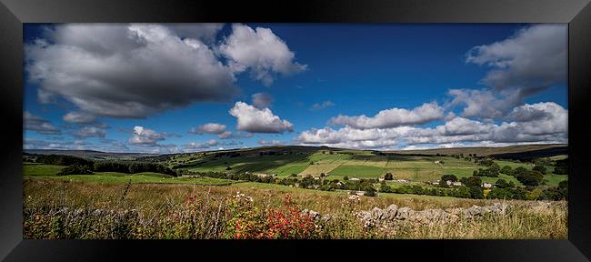 Upper Weardale Panoramic Framed Print by Dave Hudspeth Landscape Photography