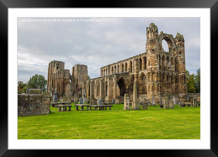  Elgin Cathedral Framed Mounted Print by Alex Millar