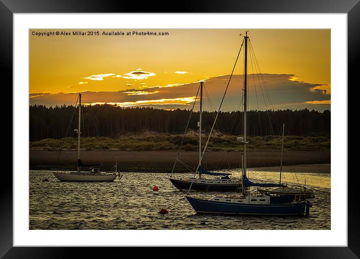 Findhorn Sunset Framed Mounted Print by Alex Millar