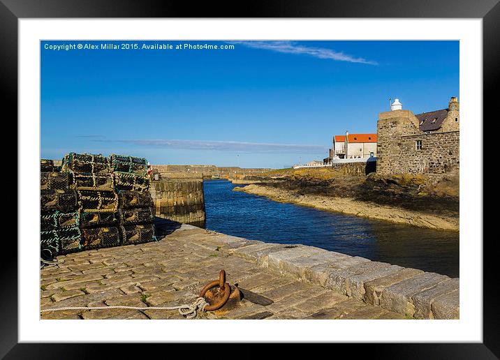  Portsoy Harbour Framed Mounted Print by Alex Millar