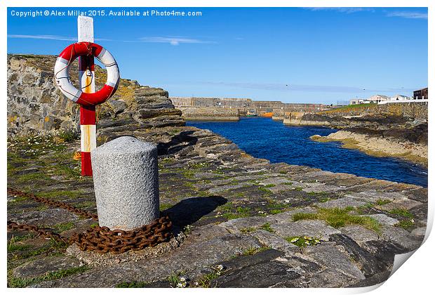  Portsoy Harbour Print by Alex Millar