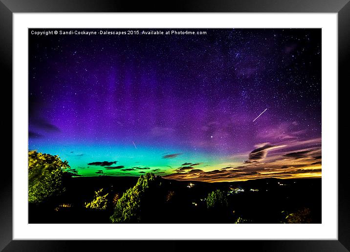  Northern Lights Light Show In Yorkshire! Framed Mounted Print by Sandi-Cockayne ADPS