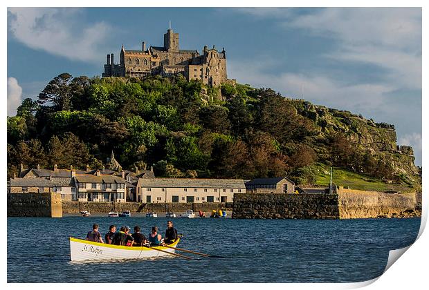  The Gig St Aubyn at St Michael's Mount Print by Brian Pierce