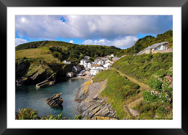  The Village of Portloe, Roseland, Cornwall Framed Mounted Print by Brian Pierce