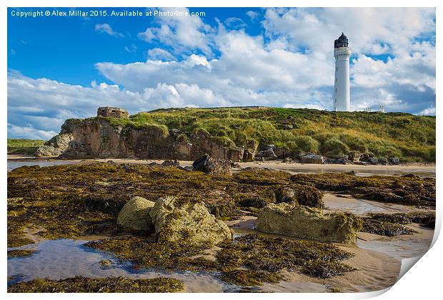  Covesea Lighthouse Print by Alex Millar