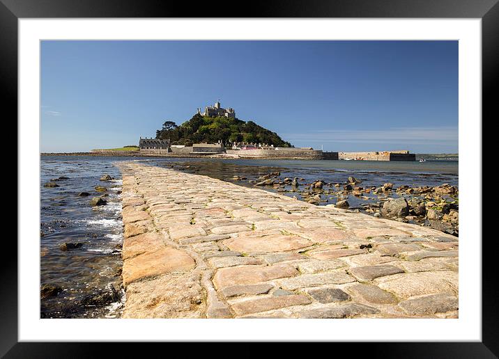  Low Tide, St Michael's Mount, Cornwall Framed Mounted Print by Brian Pierce