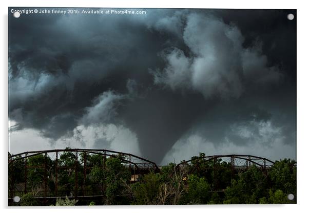 Large Tornado, Canadian, Texas, USA Acrylic by John Finney