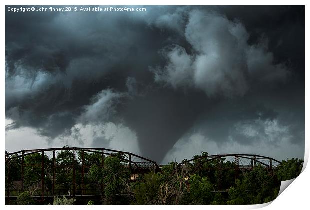 Large Tornado, Canadian, Texas, USA Print by John Finney
