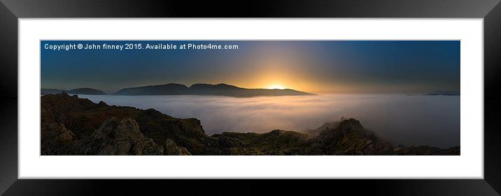  Helm Crag Twilight, English Lake District panoram Framed Mounted Print by John Finney