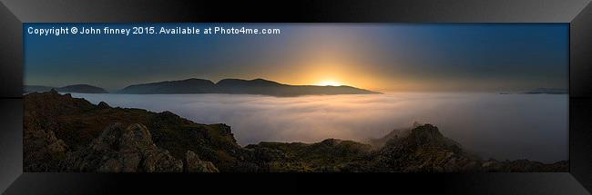  Helm Crag Twilight, English Lake District panoram Framed Print by John Finney