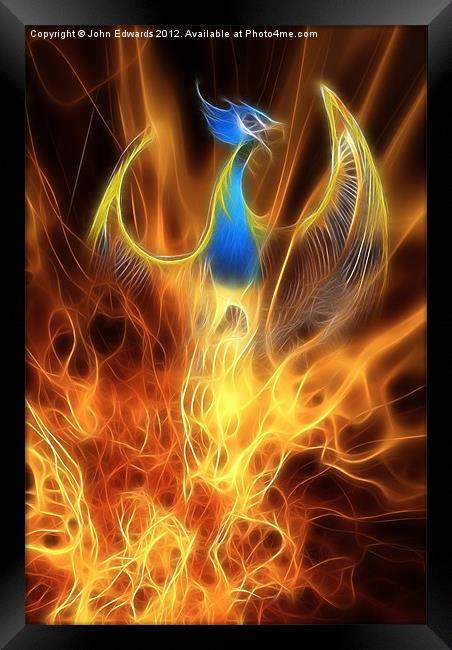 The Phoenix rises from the ashes Framed Print by John Edwards
