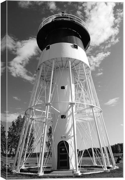 Light House in black and white Canvas Print by Adam Szuly
