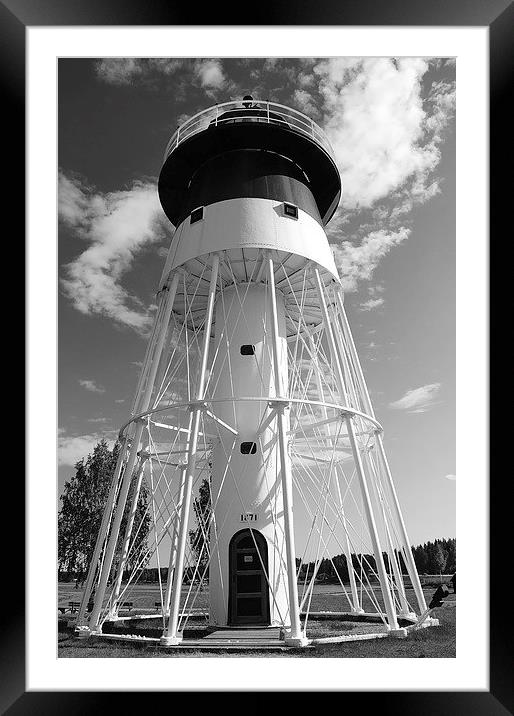 Light House in black and white Framed Mounted Print by Adam Szuly