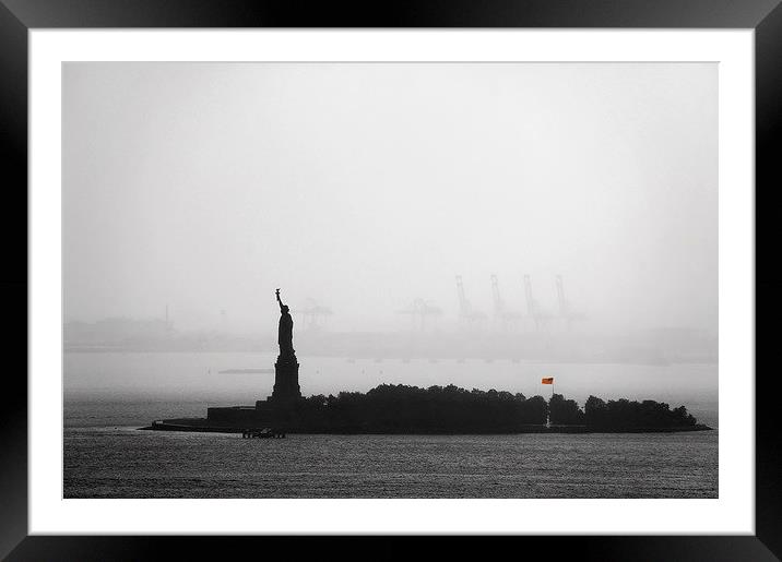Statue of liberty Framed Mounted Print by Adam Szuly